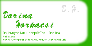 dorina horpacsi business card